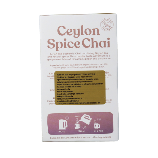 Dilmah Ceylon spice chai tea bio 20.00 Zakjes