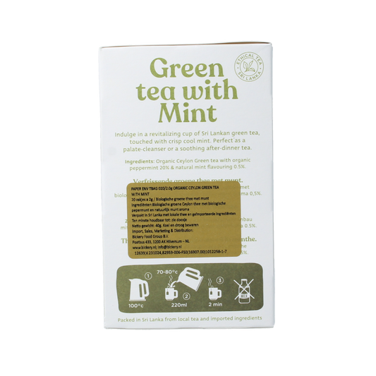 Dilmah Green tea with mint bio 20.00 Zakjes