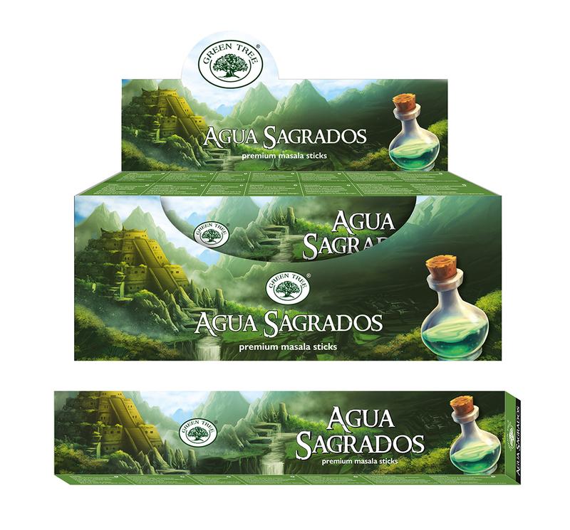 Green Tree Wierookstokjes aqua sagrados natural 15 Gram