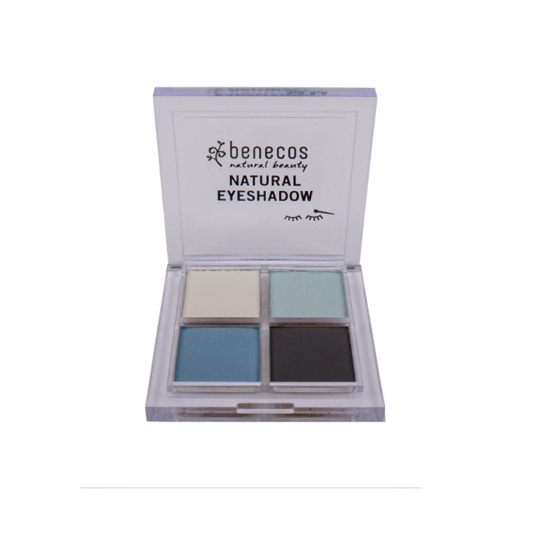 Benecos natural beauty Natural eyeshadow quantro true blue 1 Stuks