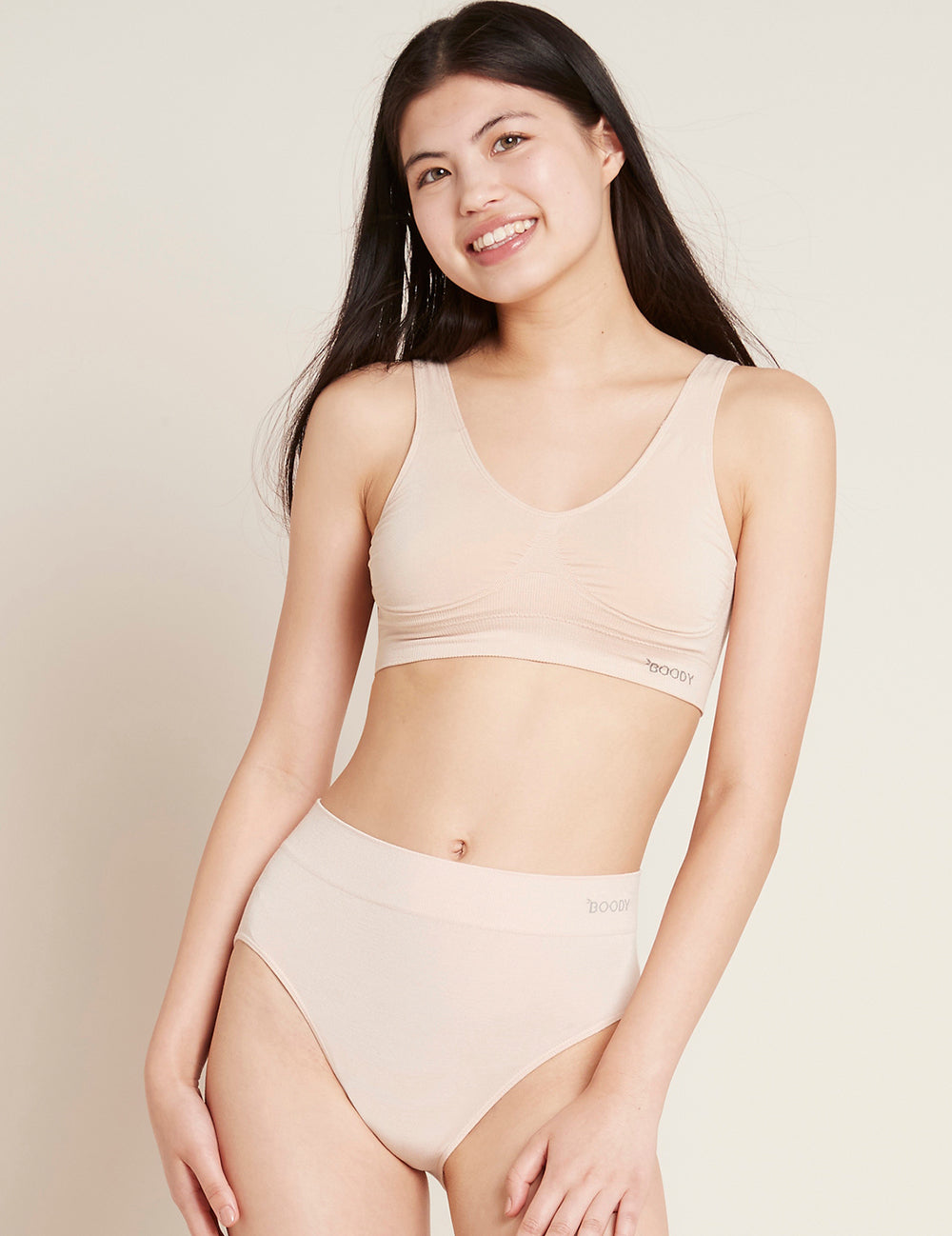Boody Padded shaper crop bh blush XL 1 Stuks