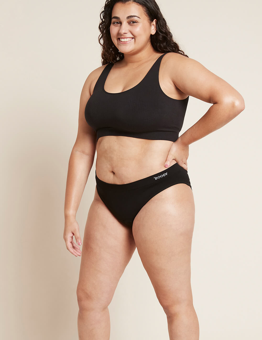 Boody Menstruatieondergoed bikinislip zwart norm/hevigXS 1 Stuks