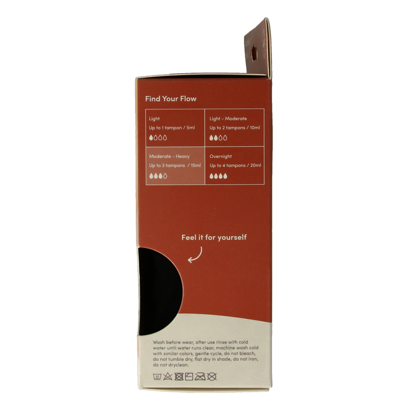 Boody Menstruatieondergoed bikinislip zwart norm/hevig S 1 Stuks