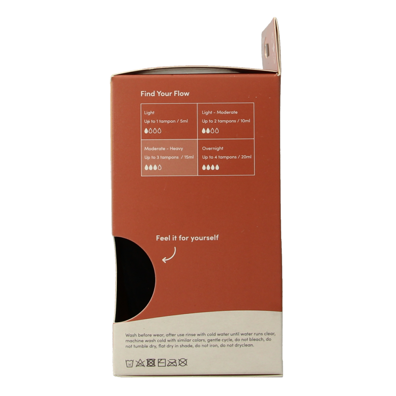 Boody Menstruatieondergoed tailleslip zwart normaal L 1 Stuks