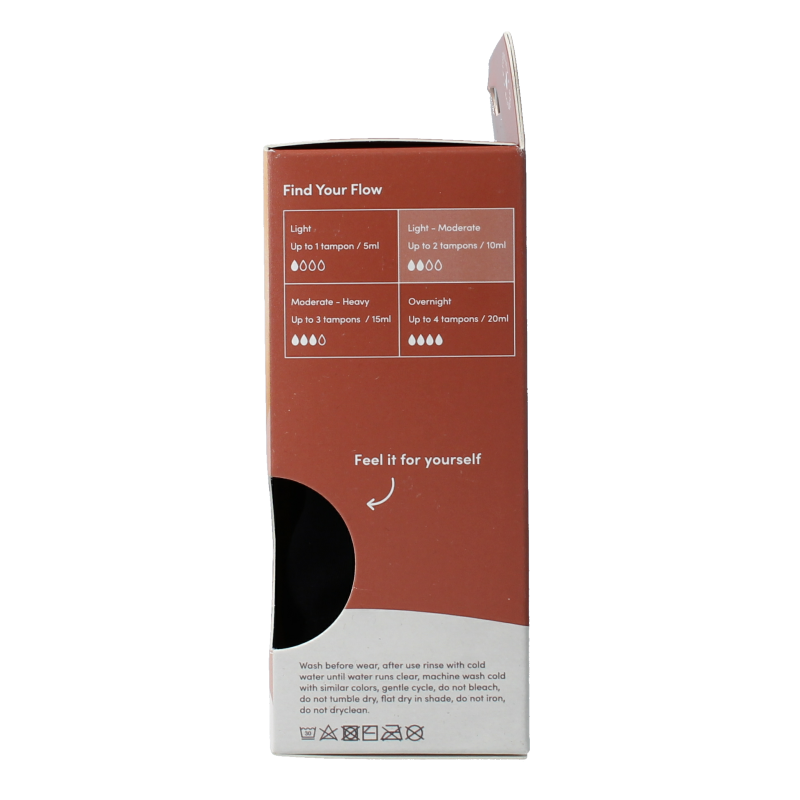 Boody Menstruatieondergoed bikinislip zwart lich/norm L 1 Stuks