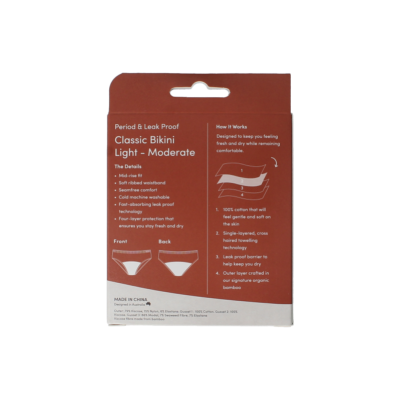 Boody Menstruatieondergoed bikinislip zwart licht XL 1 Stuks