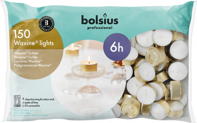 Bolsius Waxinelicht 18/38 wit 150 Stuks