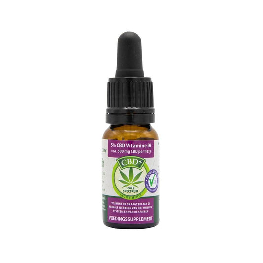 Jacob Hooy CBD Olie 5% met vitamine D 10 Milliliter