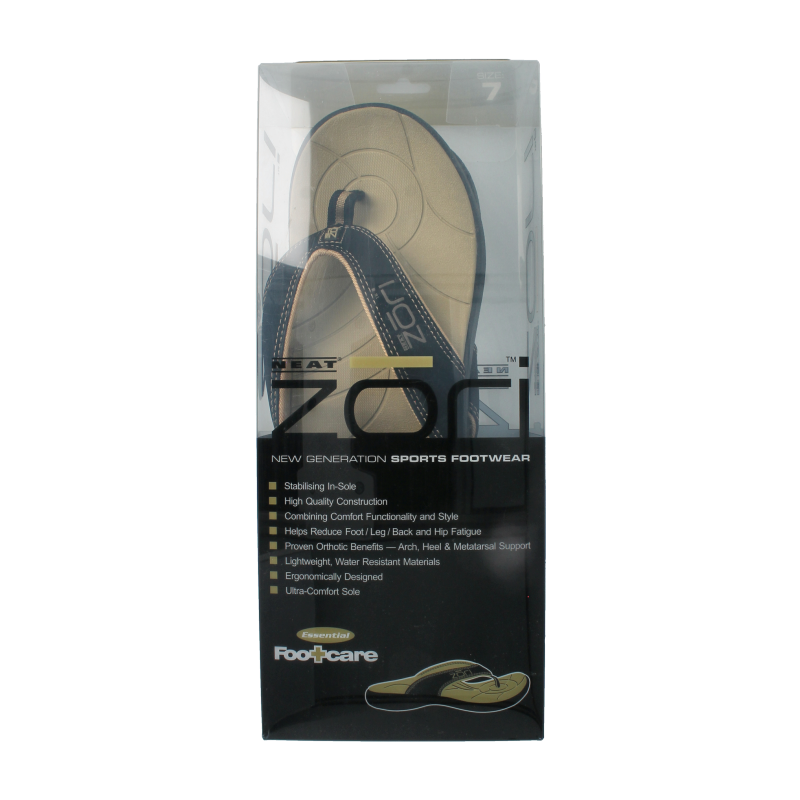 Zori Teenslippers zwart maat 7 38 2/3 tot 39 2/3 1 Paar