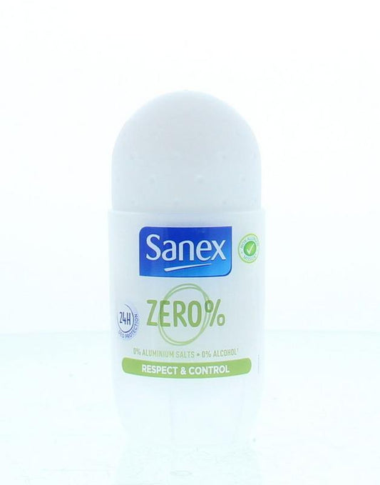 Sanex Deodorant roll-on zero % respect & control 50 Milliliter