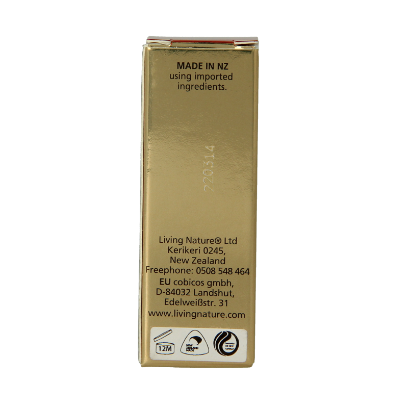 Living Nature Lippenstift electric coral 4 Gram