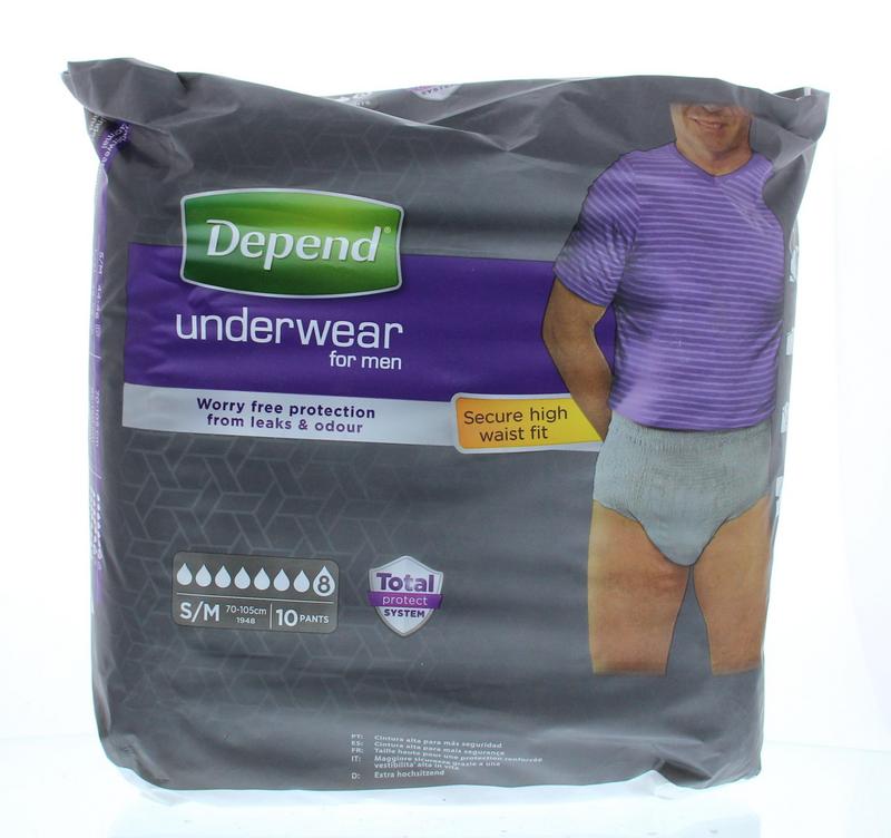 Depend Pants men super maat S/M 10.00 Stuks