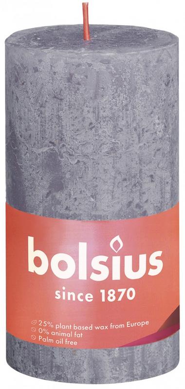 Bolsius Rustiekkaars shine 130/68 frosted lavender 1 Stuks