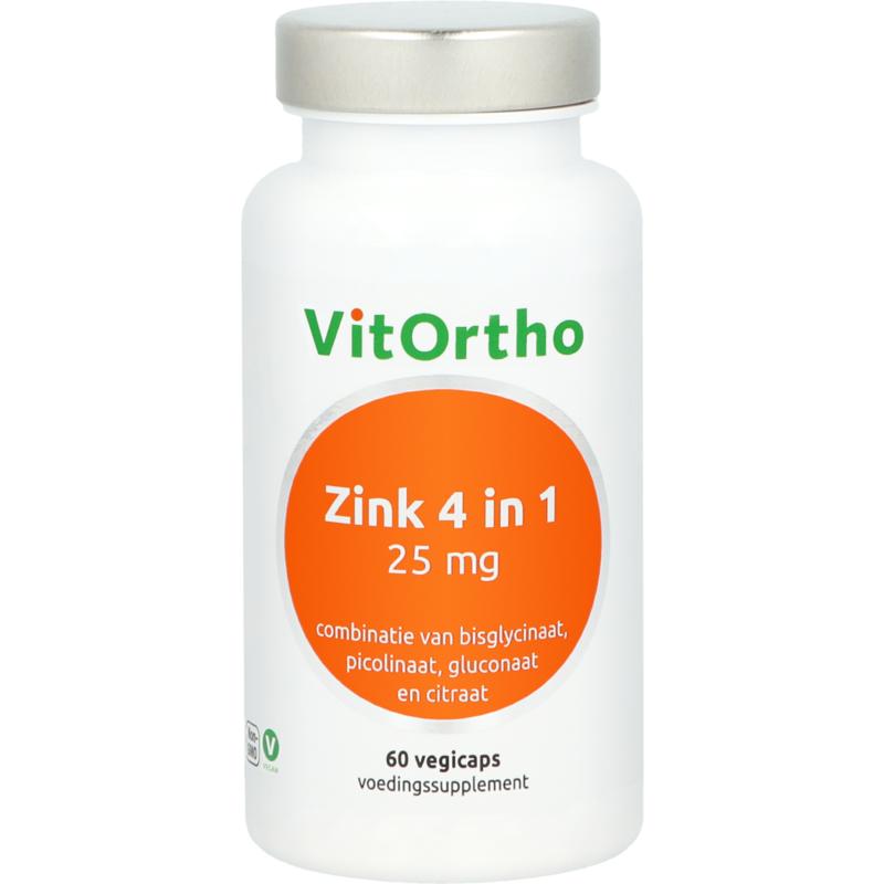 VitOrtho Zink 4 in 1 60.00 Vegetarische capsules