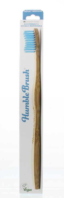 The Humble Co Tandenborstel bamboe medium blauw 1.00 Stuks
