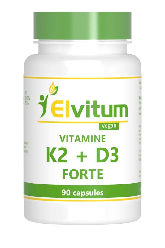 Elvitum Vitamine K2 + D3 forte 90 Vegetarische capsules