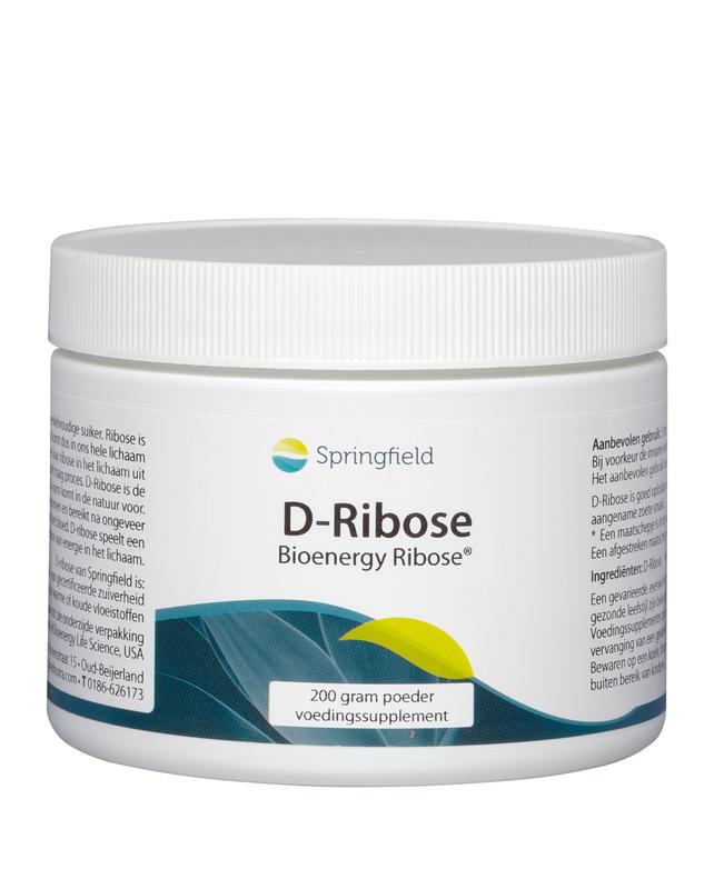 Springfield D-Ribose bioenergy poeder 200 Gram