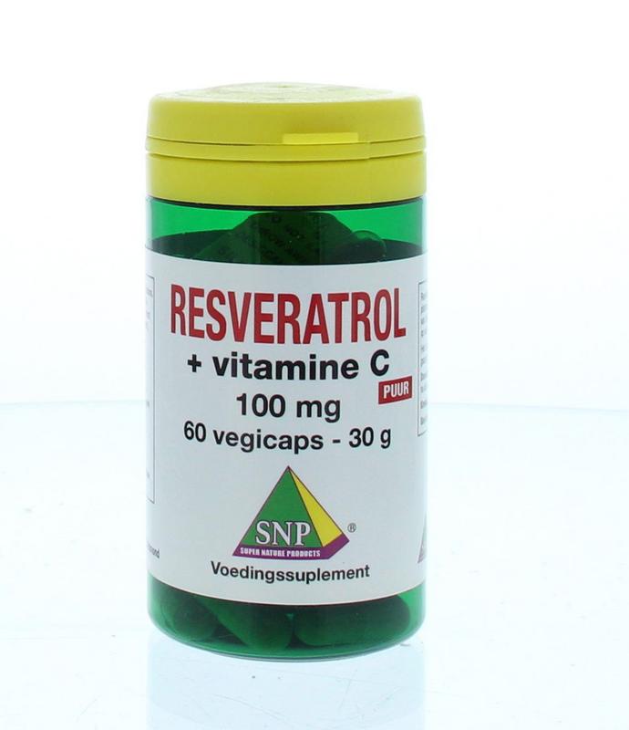 SNP Resveratrol + Vitamine C 100mg puur 60.00 Vegetarische capsules