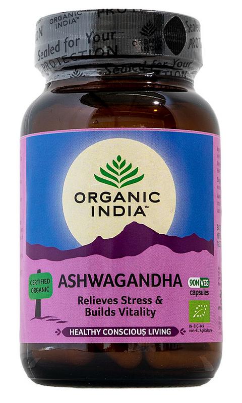 Organic India Ashwagandha bio 90 Capsules – AtHomePharma