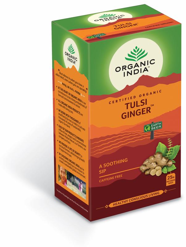 Organic India Tulsi ginger thee bio 25 Zakjes