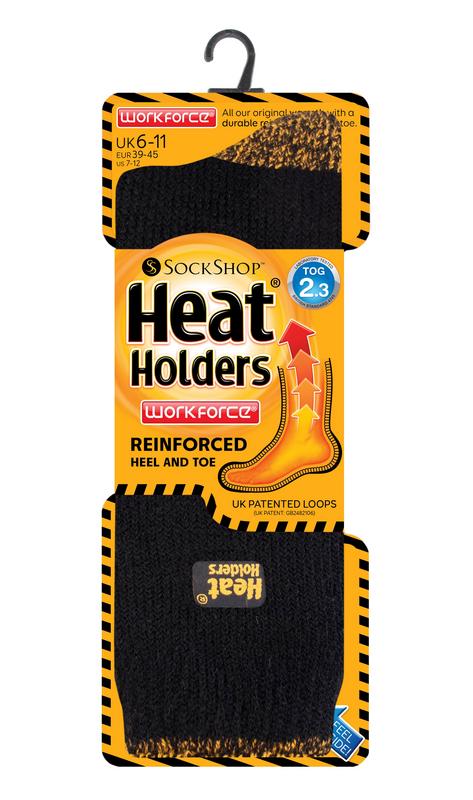 Heat Holders Mens workforce socks maat 6-11 black 1 Paar