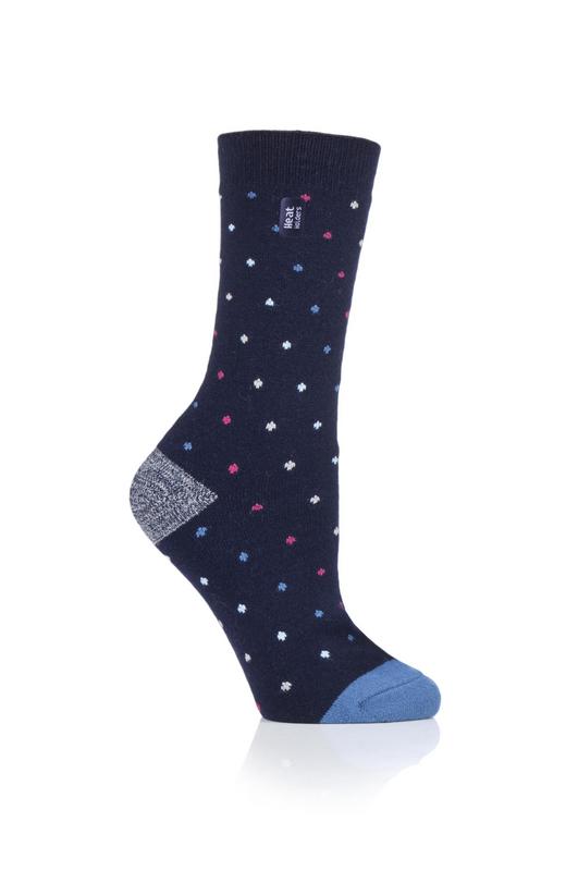 Heat Holders Ladies ultra lite socks berry maat 4-8 navy 1 Paar