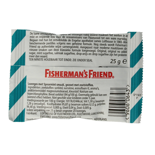 Fisherman's Friend Spearmint suikervrij 25.00 Gram