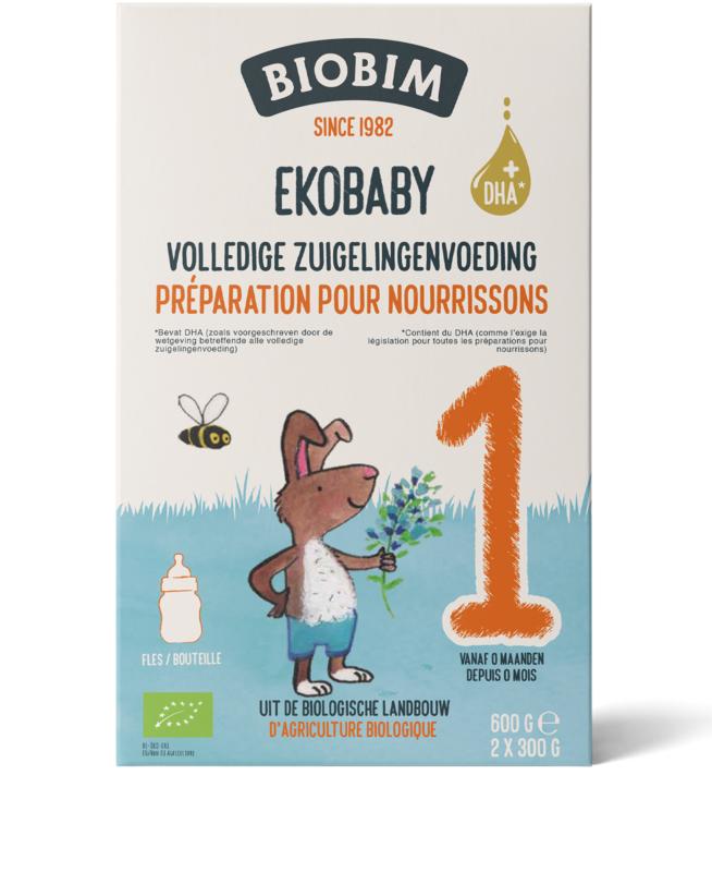 Biobim Ekobaby 1 volledige zuigelingenvoeding 0+ mnd bio 600 Gram