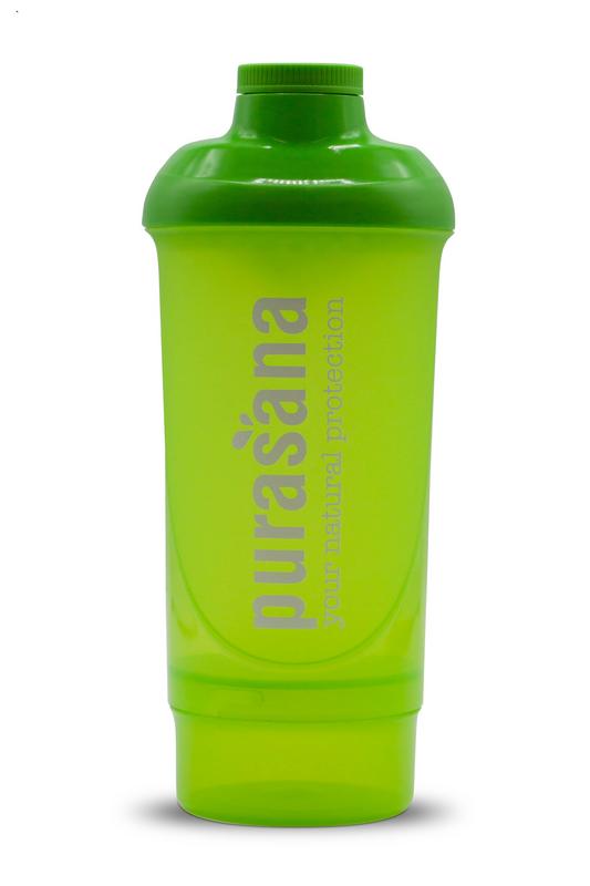 Purasana Plastic shaker wave 500ml groen 1 Stuks