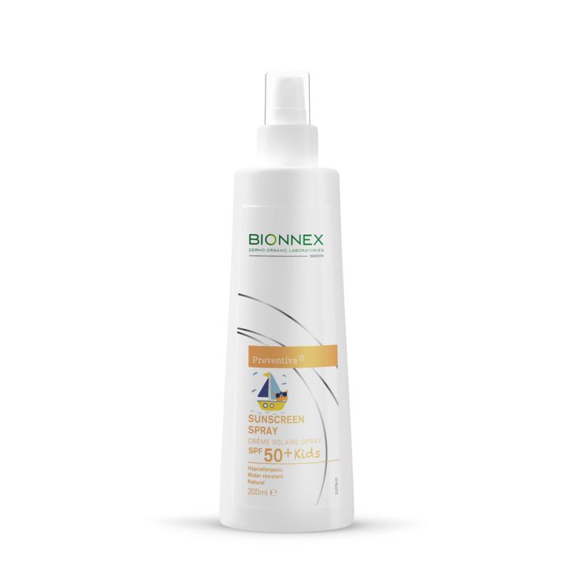 Bionnex Preventiva sunscreen cream spray kids SPF50+ 200 Milliliter