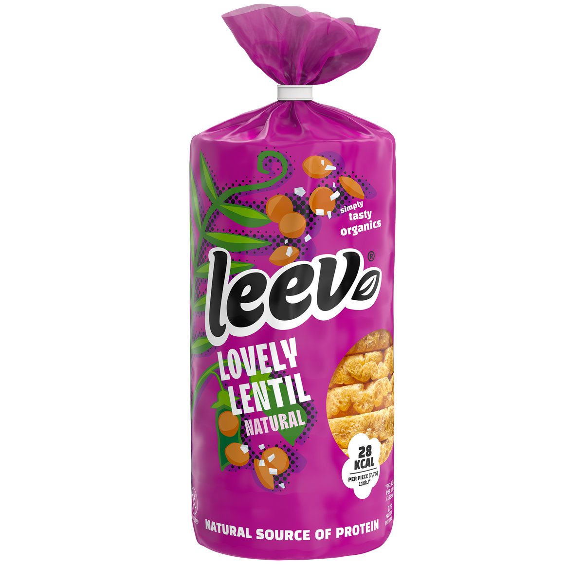 Leev Leev Crunchy Lentils Natural bio 100.00 Gram