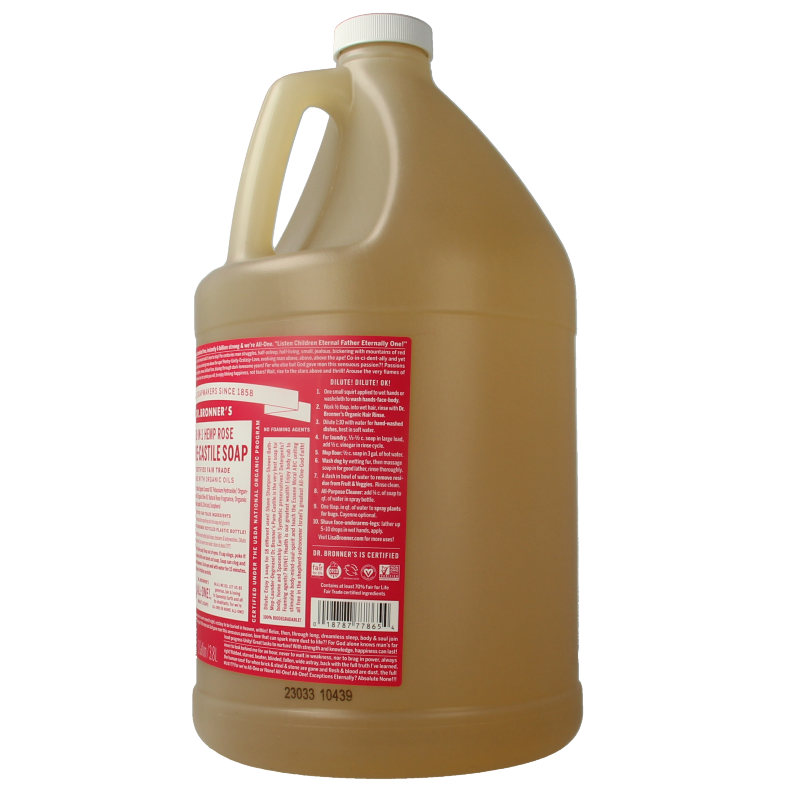 Dr Bronners Liquid soap roos 3800 Milliliter