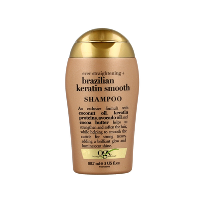 OGX Travelsize brazilian keratin smooth shampoo 88.7 Milliliter