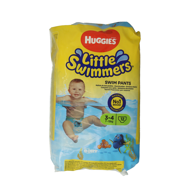 Huggies Little swimmers maat 3-4 7-15kg 12 Stuks