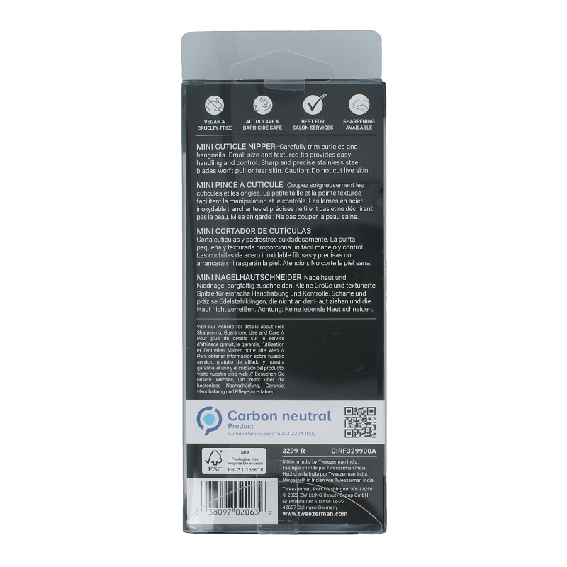 Tweezerman Cuticle clipper mini 1 Stuks