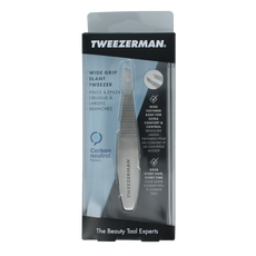 Tweezerman Slant tweezer no slip with grip 1.00 Stuks