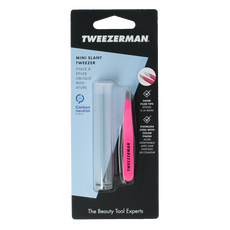 Tweezerman Mini slant tweezer neon pink 1.00 Stuks