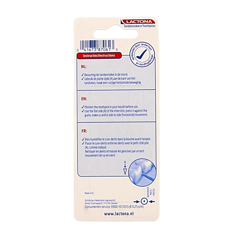 Lactona Tandenstokers intersticks 100 Stuks