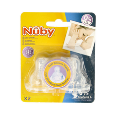 Nuby Siliconen speen 3-standen 2 Stuks
