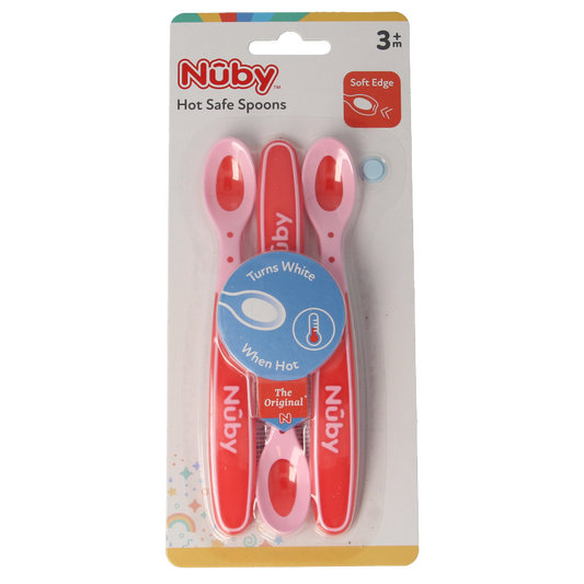 Nuby Warmtegevoelige lepeltjes 3+ maanden assorti 3 Stuks