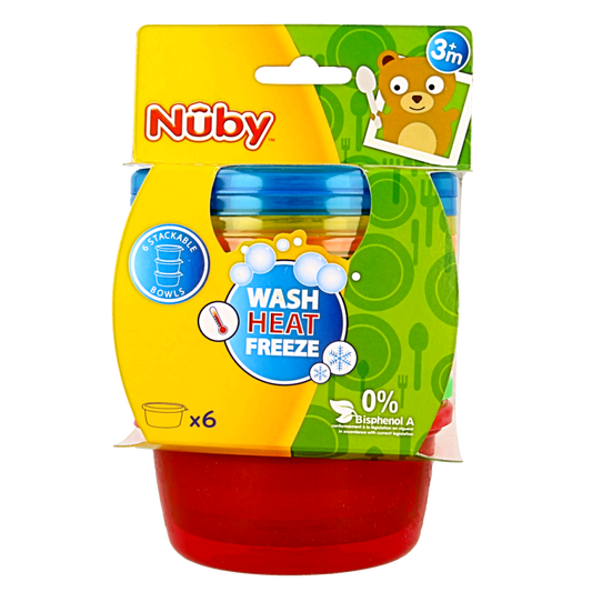 Nuby Snackkommetjes met deksel 300ml 6 Stuks