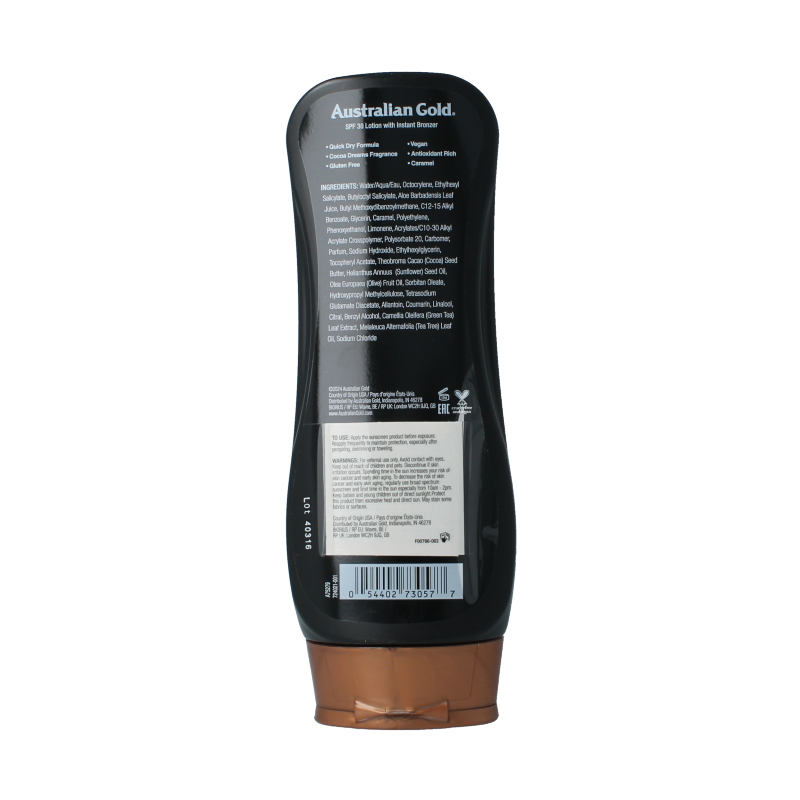 Australian Gold Lotion bronzer SPF30 237 Milliliter