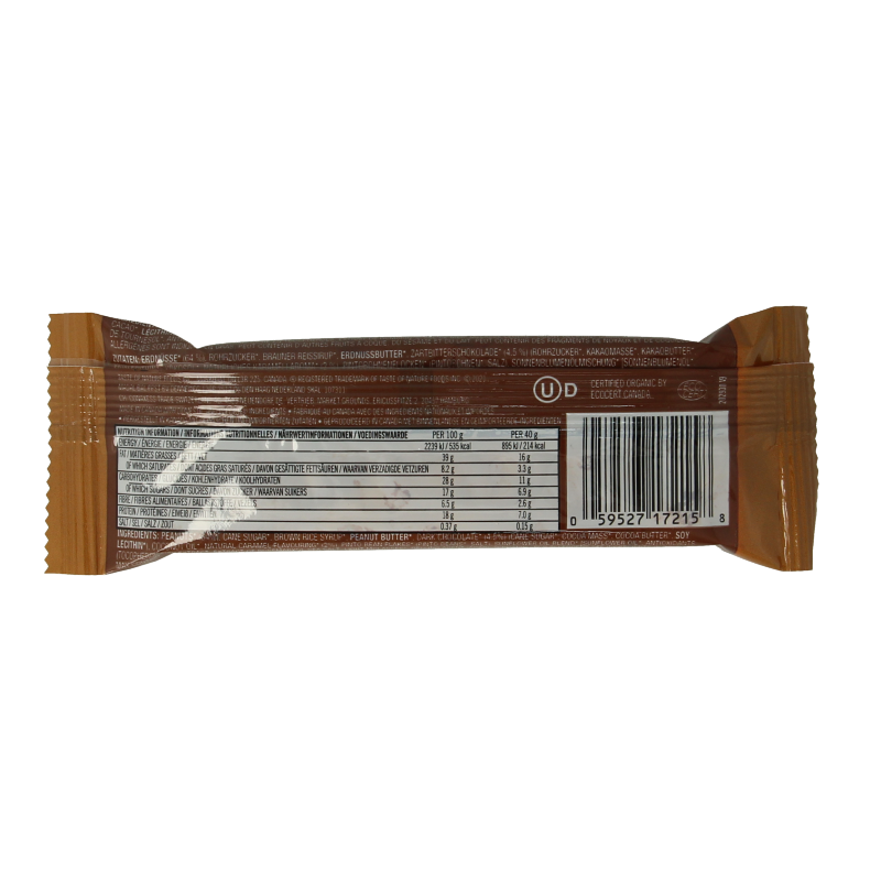 Taste Of Nature Dark chocolate peanut caramel bio 40 Gram