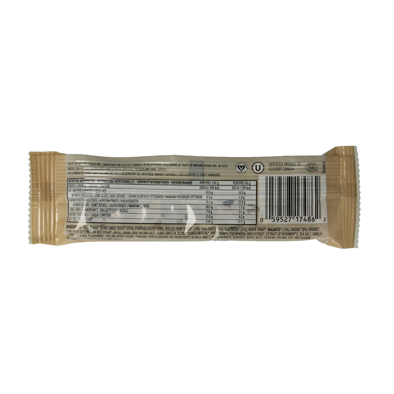 Taste Of Nature Vanilla walnut  bio 40 Gram