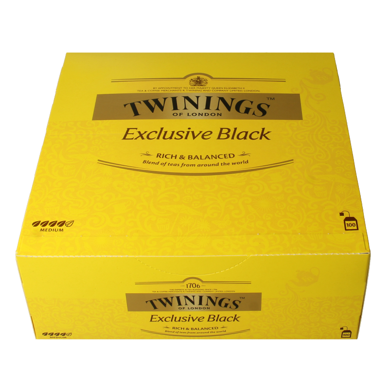 Twinings Exclusive black tea envelop 100 Zakjes