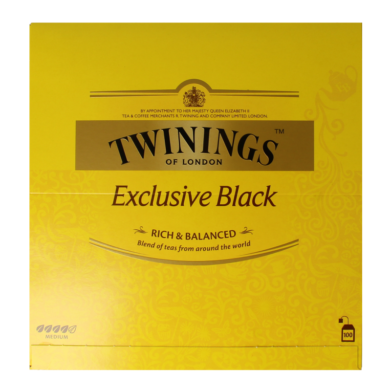 Twinings Exclusive black tea envelop 100 Zakjes