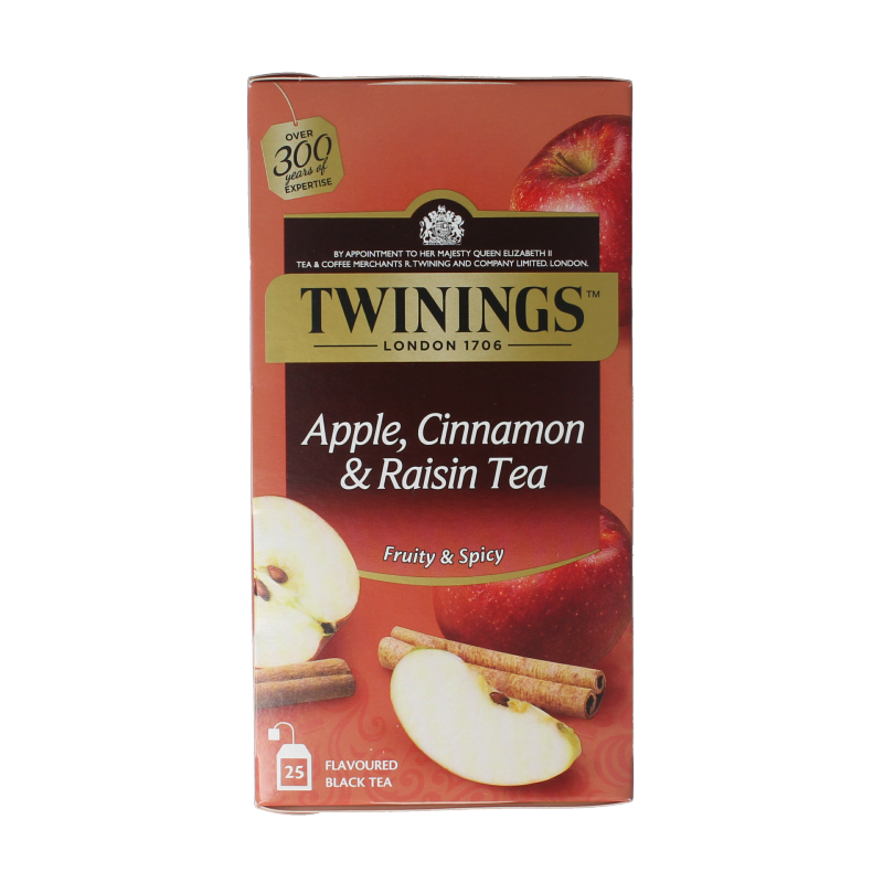 Twinings Apple cinnamon raisin 25 Zakjes
