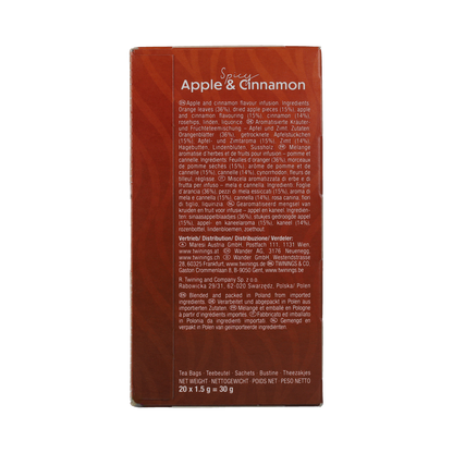 Twinings Spicy apple & cinnamon 20.00 Zakjes