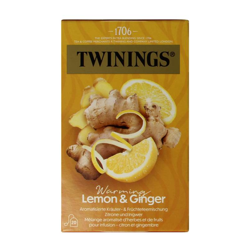 Twinings Citroen gember 20 Zakjes