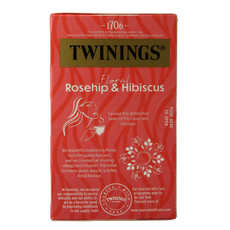 Twinings Rozenbottel hibiscus 20.00 Zakjes